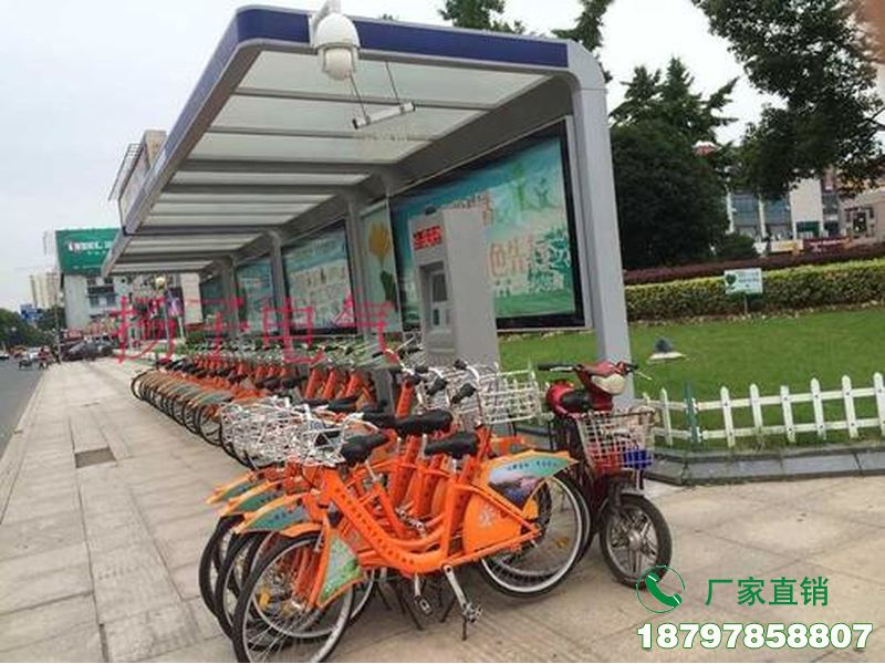 神木县地铁站共享单车存放亭