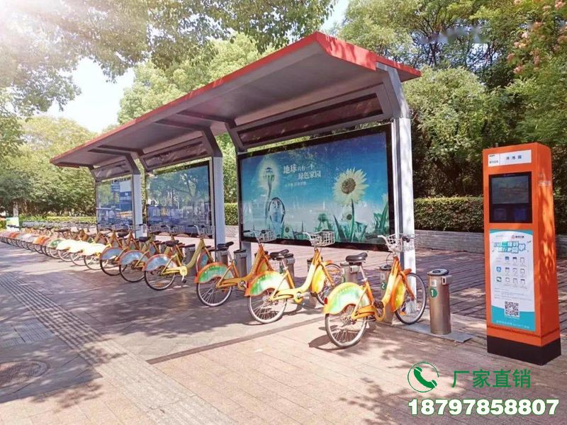 留坝县城市中心智能共享单车候车棚