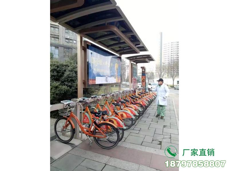 渭城公交站点共享自行车棚